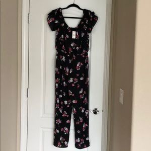 Express floral and black Jumpsuit
